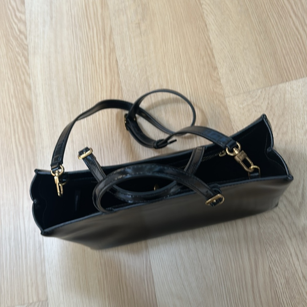 STAUD Black Patent Leather Shoulder Bag - Picture 6 of 6